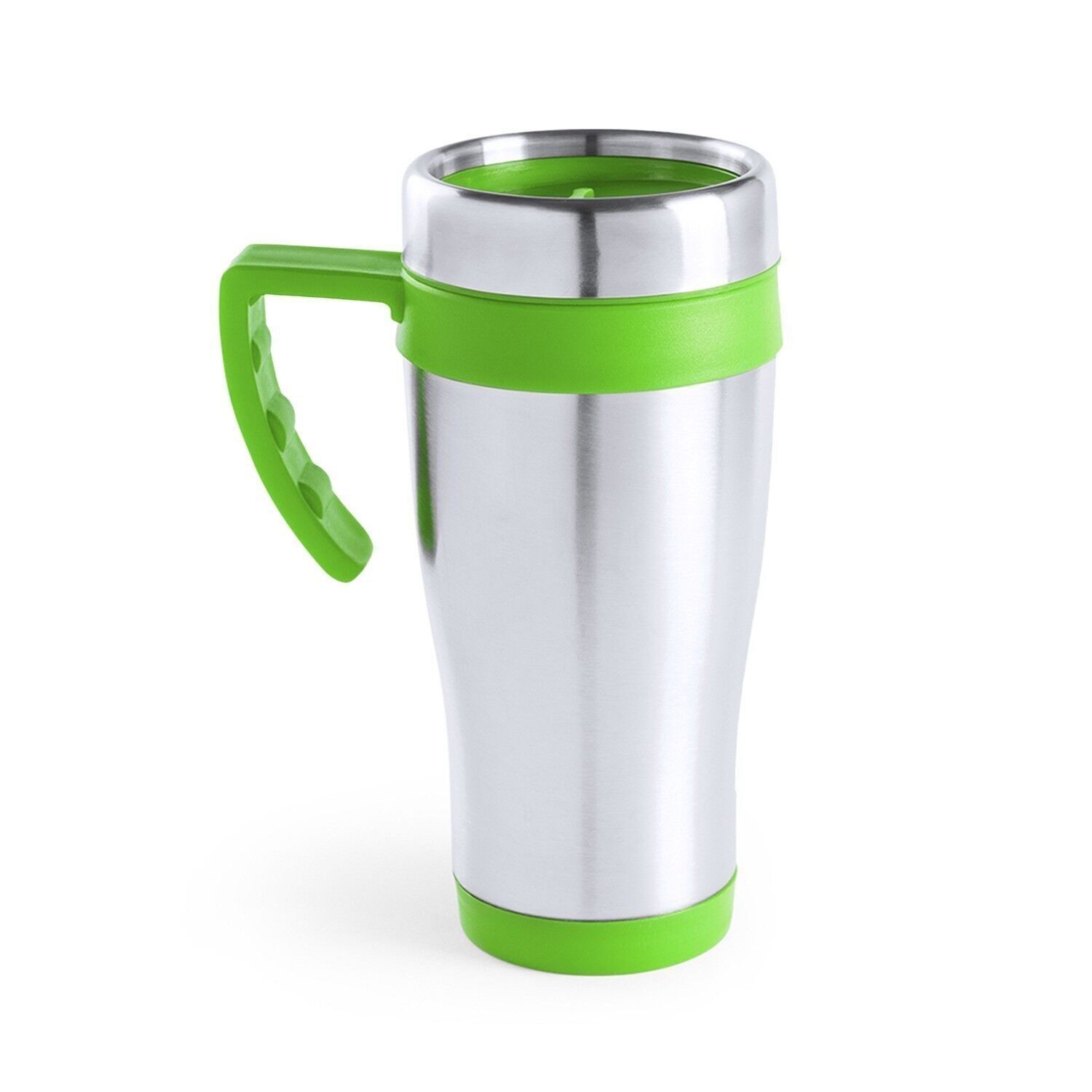 Carson taza de acero inox de 450ml de capacidad con cuerpo de acabado brillante con accesorios a juego. Verde Claro