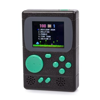 Mini console portable Retro Pocket Player avec 198 jeux 8 bits, écran 2 pouces. Le noir 1