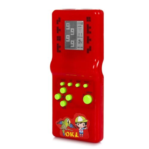 Consola portátil con 26 juegos clásicos Brick Game. Tetris, rompecabezas, dificultad y velocidad ajustable. Rojo