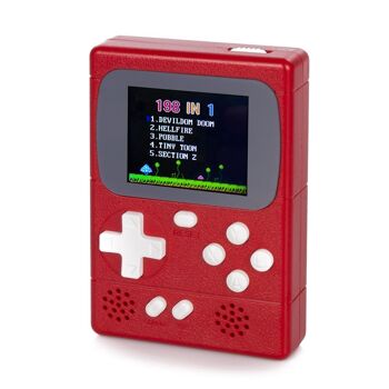 Mini console portable Retro Pocket Player avec 198 jeux 8 bits, écran 2 pouces. Rouge 1