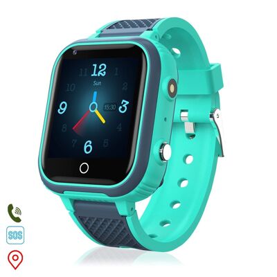 DAM Smartwatch 4G GPS and Wifi LT21 for children. Video calls, locator and 3-way communication. 4.2x1.5x5.5cm. Turquoise Color