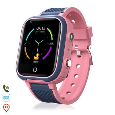 DAM Smartwatch 4G GPS and Wifi LT21 for children. Video calls, locator and 3-way communication. 4.2x1.5x5.5cm. Pink colour