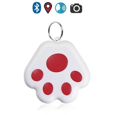 PAW Bluetooth 4.0 multifunction locator, with GPS indicator of last location. For pets, keys, suitcases, etc. Red