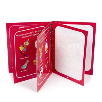 Les petites souris conçoivent un livre de coloriage à l'eau. Peinture magique pour enfants, réutilisable. Dessinez et peignez sans tacher. Comprend un marqueur d'eau. Rouge foncé 2