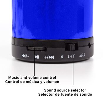 Enceinte compacte Martins Bluetooth 3.0 3W, avec mains libres et radio FM. Bleu 2