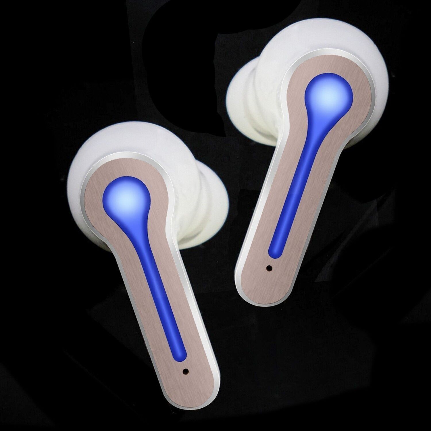 Écouteurs A1 TWS Bluetooth 5.0. Base de charge 300mAh avec écran. Bleu foncé