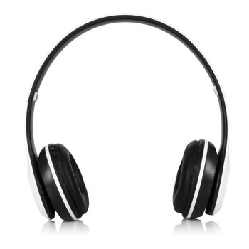 Casque P47 Bluetooth 5.0 + EDR avec radio FM intégrée et lecteur Micro SD. Blanc 3