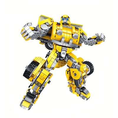 In einen Oldtimer umwandelbarer Roboter, 1033 Teile Gelb