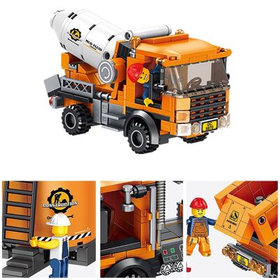 Construction scene, 817 pieces. Orange