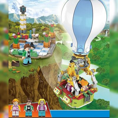 Hot air balloon, 386 pieces. Multicolored