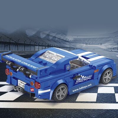 Classic rally car, 387 pieces Blue