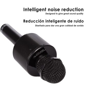 Microphone karaoké multifonction avec haut-parleur intégré Noir 3