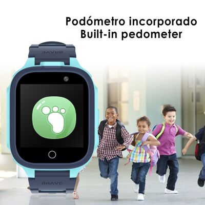 Smartwatch infantil S23 gaming watch, con 14 juegos, doble cámara de fotos y video. Azul