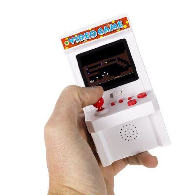 Arcade console, mini portable recreational machine, with 240 games. 2.2 LCD screen. White