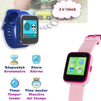 Montre intelligente pour enfants CT5 avec appareil photo, 5 jeux, enregistreur vocal et lecteur de musique. Rose 3