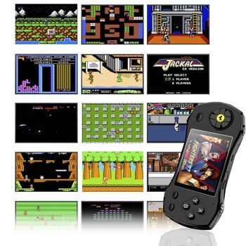 Console de jeux vidéo en forme de voiture F1, avec écran 2.8 et 620 jeux 8 bits inclus. Le noir 3