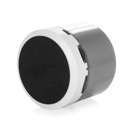 Altoparlante compatto Viancos Bluetooth 3.0 3W, con luce LED, vivavoce e radio FM. D'argento