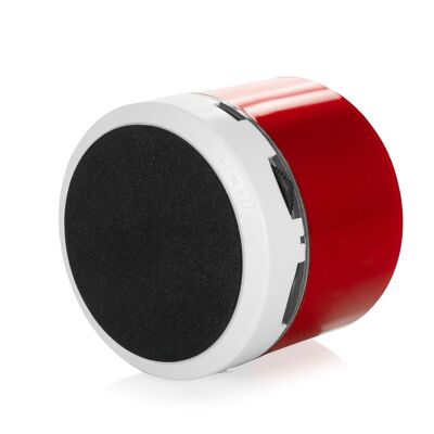 Haut-parleur compact Viancos Bluetooth 3.0 3W, avec lumière LED, mains libres et radio FM. Rouge