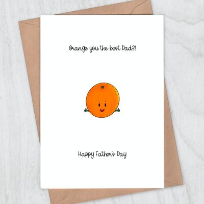 Orange Father's Day Card