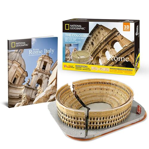 Puzzle 3D Coliseo Roma 28x28x22 cm. Multicolor