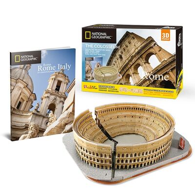 Puzzle 3D Colosseo Roma 28x28x22 cm. Multicolore
