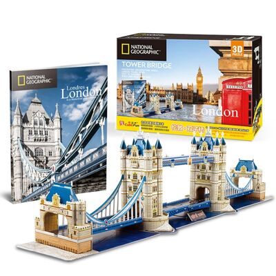 Puzzle 3D torre de puente de Londres 79,5x17,5x21,5 cm. Multicolor