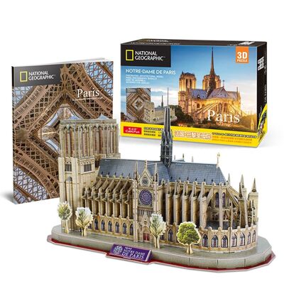 3D Puzzle Notre Dame de Paris 59x17x19 cm. Multicolored