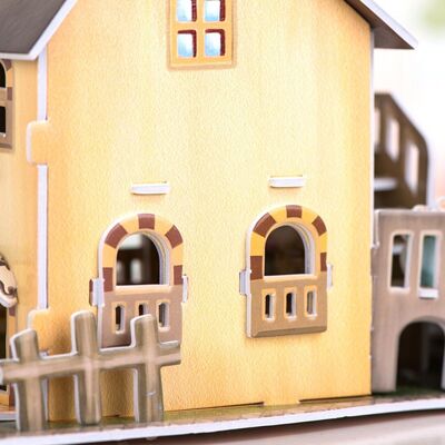 Puzzle 3D WORLD STYLE CLASSIC STYLE FRANCE House with garden Multicolor