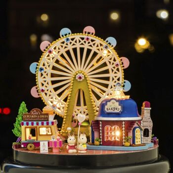 Modèle miniature 3D de Paris romantique 14x14x13,7 cm. Multicolore 2
