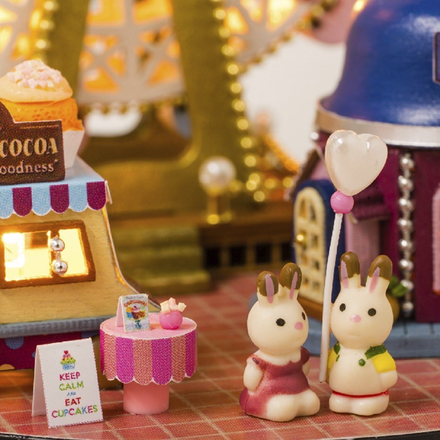 Maqueta miniatura 3D noria happy 14x14x13,7 cm. Multicolor