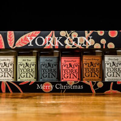 Festive Tasting Collection of Six York Gin Minis