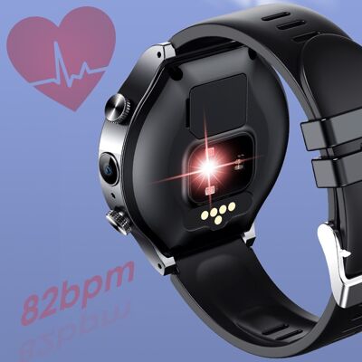 D12W-XT Smartwatch 4G LBS + Wifi locator. With thermometer, heart rate monitor, blood pressure and oxygen. Black