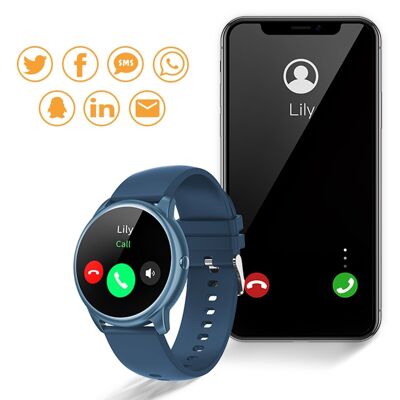 R7 Sport-Smartwatch. Lange Akkulaufzeit, 10 Sportmodi, dynamischer Pulsmesser. Schwarz