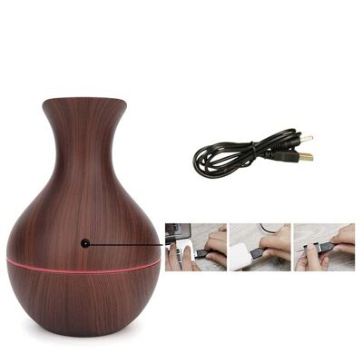 130ml humidifier with RGB Led lights. Dark brown