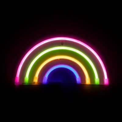 Pendentif multicolore néon arc-en-ciel design de 4 bandes. Multicolore