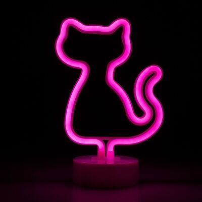 Neon fucsia con base, design Cat. Fucsia