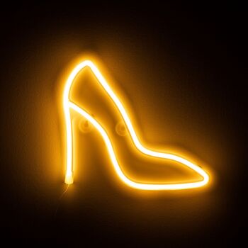 Pendentif jaune chaud néon, design High Heel Shoe. Jaune 1