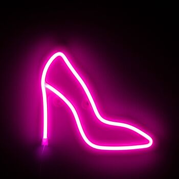 Pendentif fuchsia fluo, design High Heel Shoe. Fuchsia 1