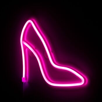 Pendentif fuchsia fluo, design High Heel Shoe. Fuchsia 2