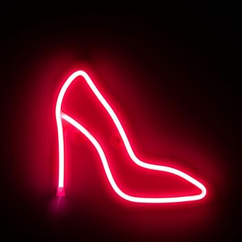 Pendentif rouge fluo, design High Heel Shoe. Rouge 1
