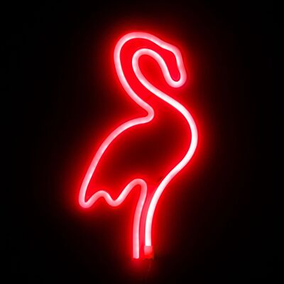 Neon red pendant Flamingo design. Red