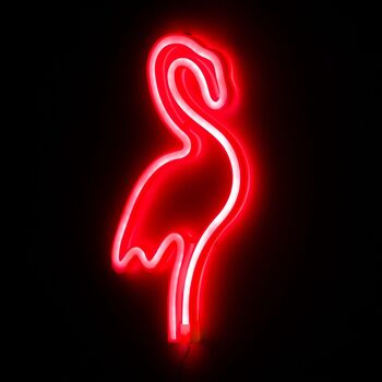 Pendentif rouge fluo design Flamingo. Rouge 2