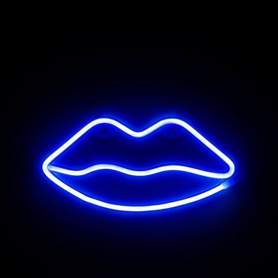 Pendentif bleu fluo design Lips. Bleu