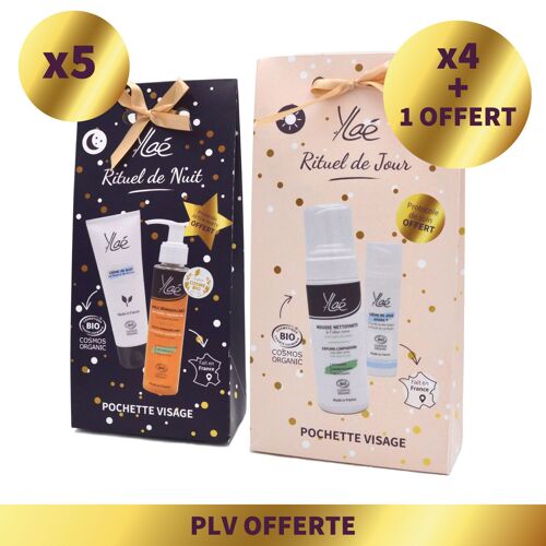 OFFRE pochette cadeau visage de Noël - 5 rituels de Jour + 5 rituels de Nuit