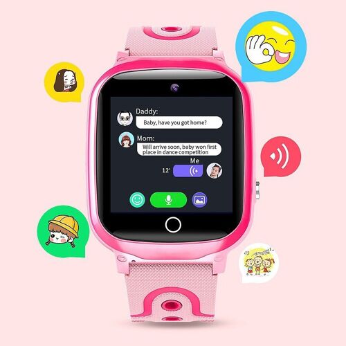 Smartwatch infantil Q13 localizador GPS + LSB + Wifi. Con cámara, pantalla de 1,44, intercomunicador y llamadas. Rosa