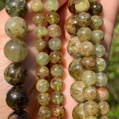 Perles en grenat grossulaire entre 6 et 10mm - 6mm