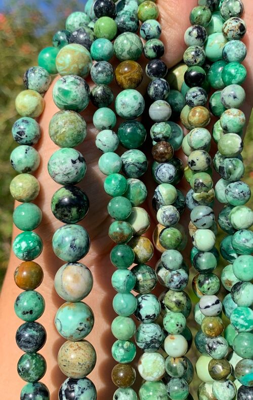 Perles en variscite entre 6 et 10mm - 6mm