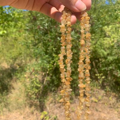 Perles en quartz rutile, forme chips