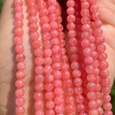 Perles en rhodochrosite en 4mm