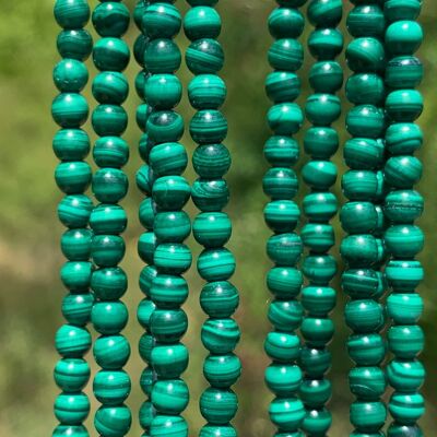 Perles en malachite 4mm